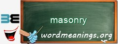 WordMeaning blackboard for masonry